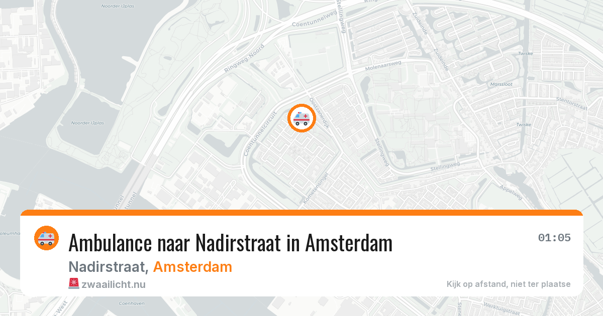 Ambulance naar Nadirstraat in Amsterdam — 25 jul 2026