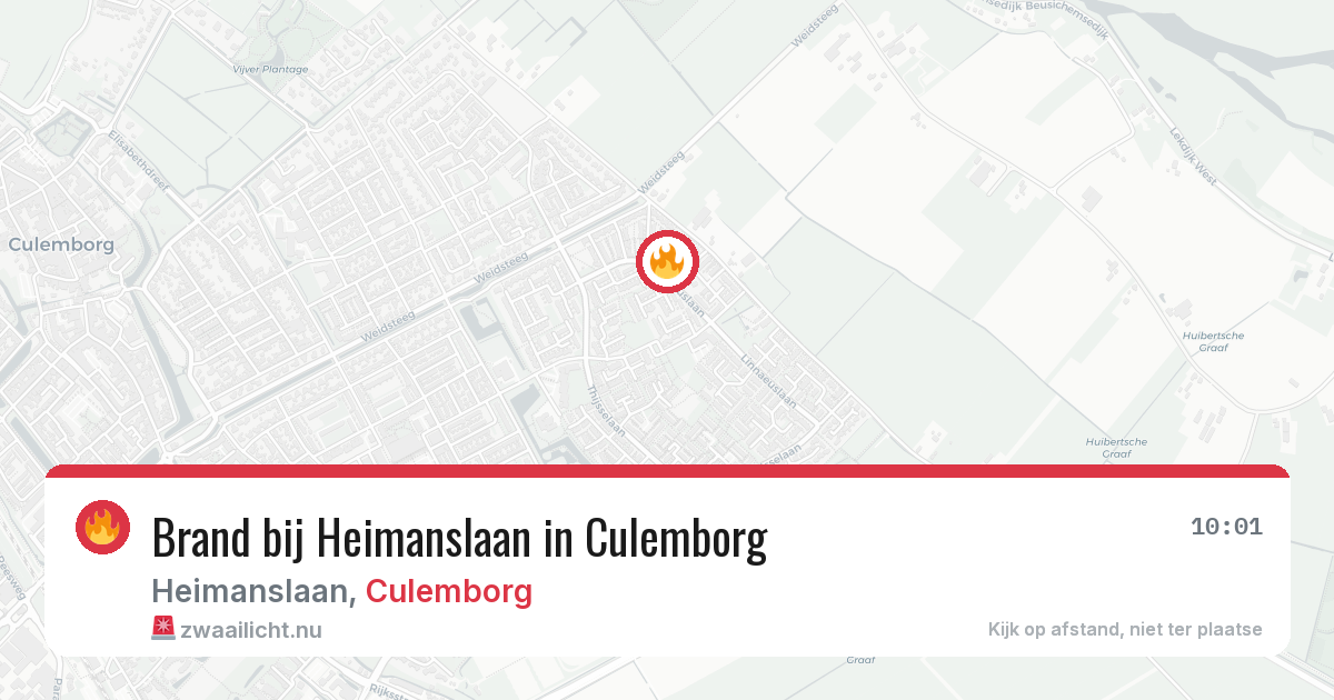 Brand bij Heimanslaan in Culemborg — 30 mei 2026