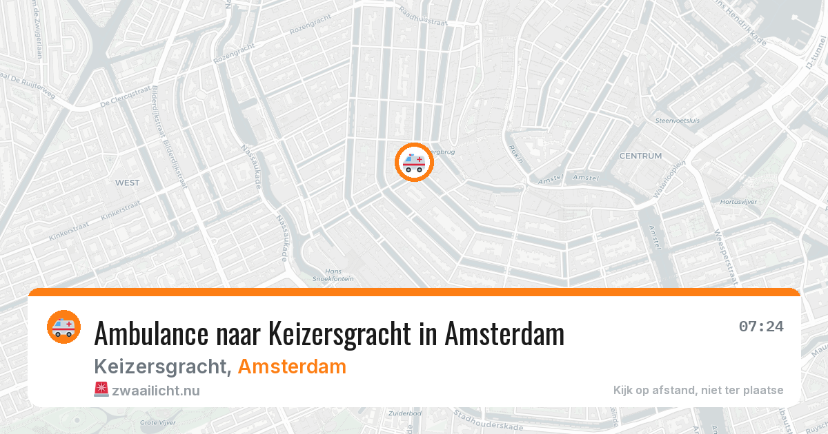 Ambulance naar Keizersgracht in Amsterdam — 21 jul 2026