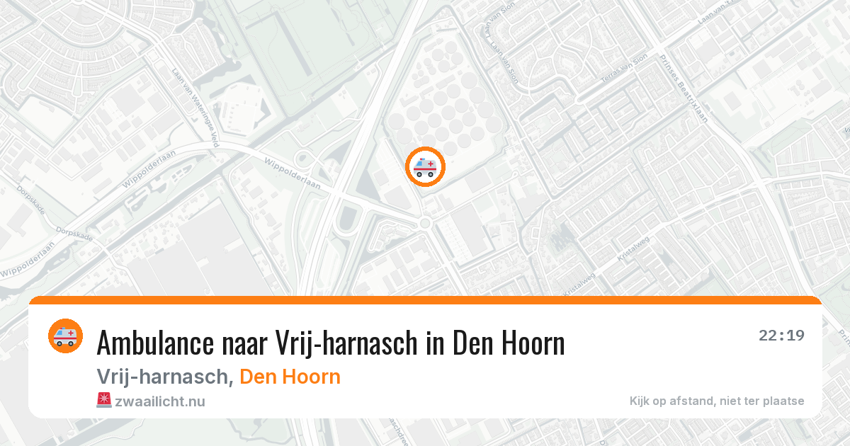Ambulance naar Vrij-harnasch in Den Hoorn — 19 jul 2026