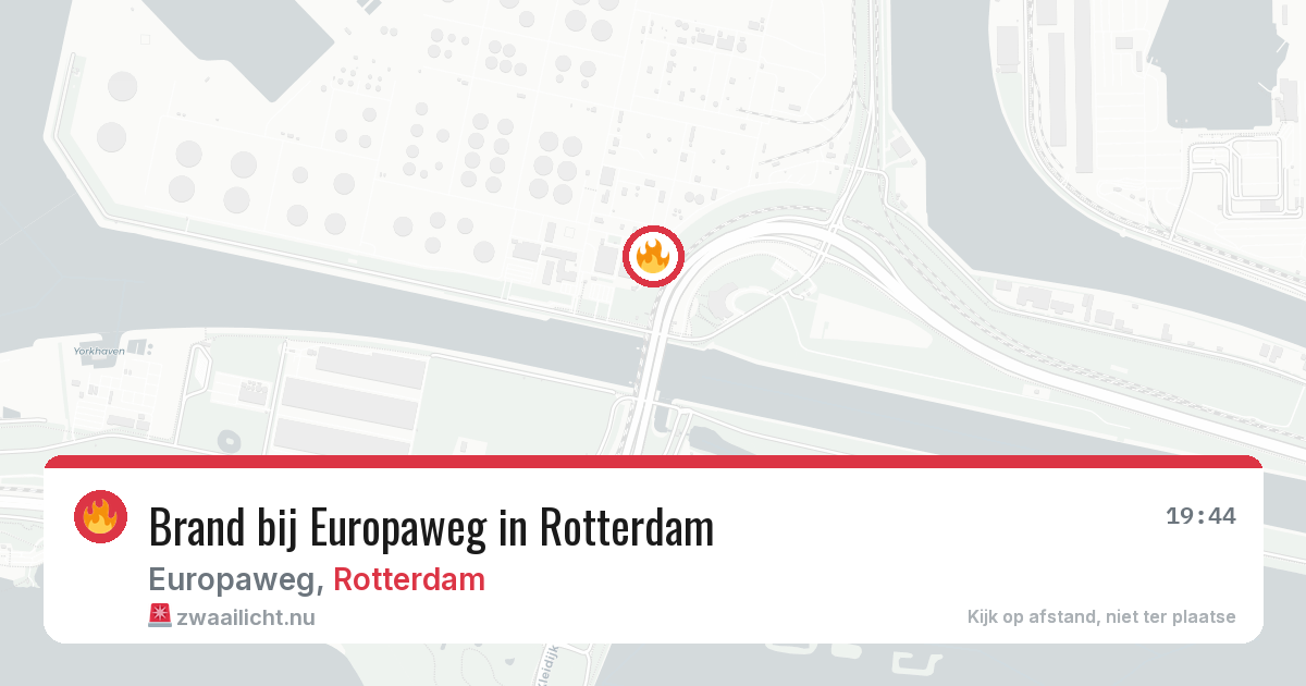 Brand bij Europaweg in Rotterdam — 2 apr 2026