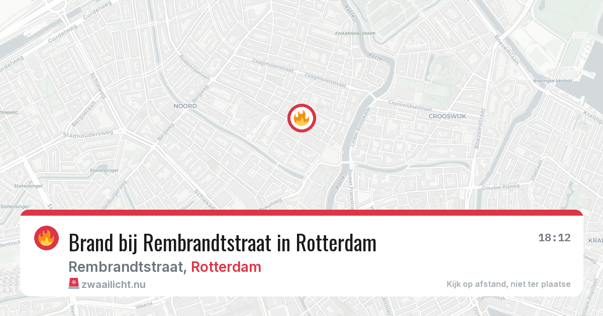 Brand bij Rembrandtstraat in Rotterdam — 31 mrt 2026