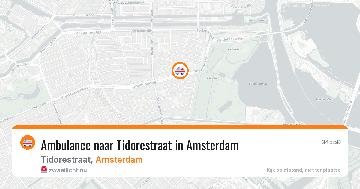 Ambulance naar Tidorestraat in Amsterdam — 31 mrt 2026