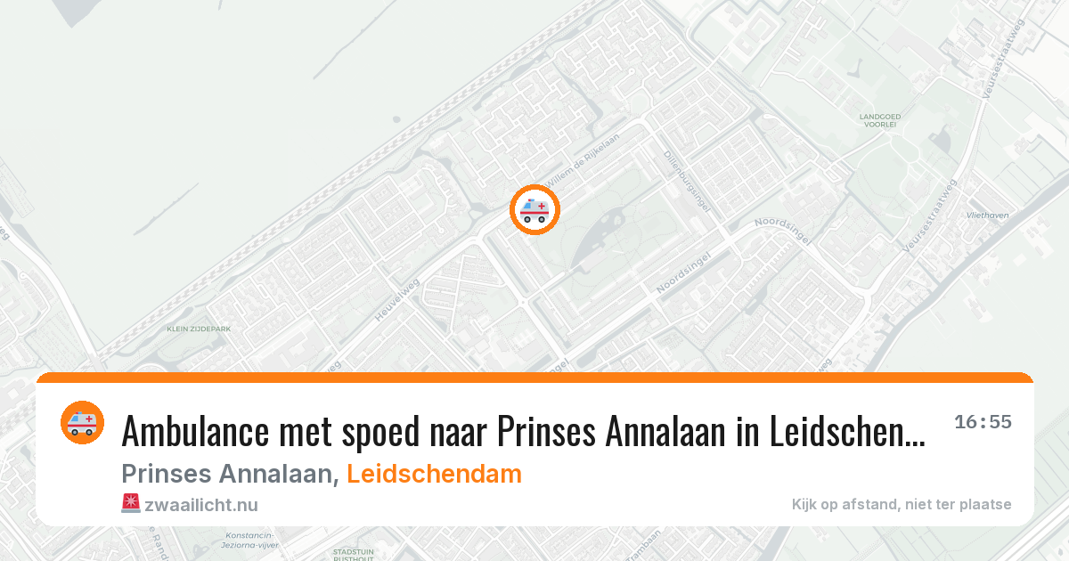 Ambulance met spoed naar Prinses Annalaan in Leidschendam — 16 jul 2026
