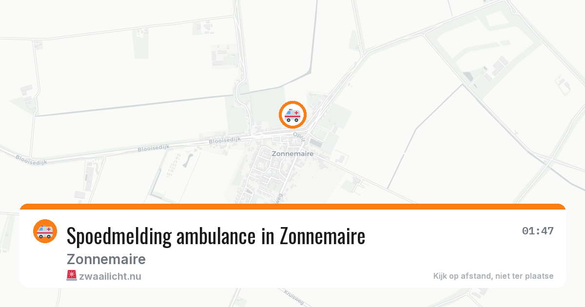 Spoedmelding ambulance in Zonnemaire — 5 jun 2026