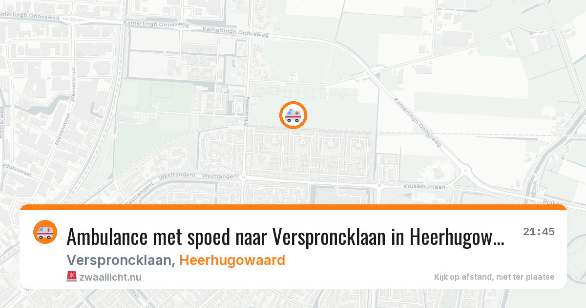 Ambulance met spoed naar Versproncklaan in Heerhugowaard — 30 mei 2026