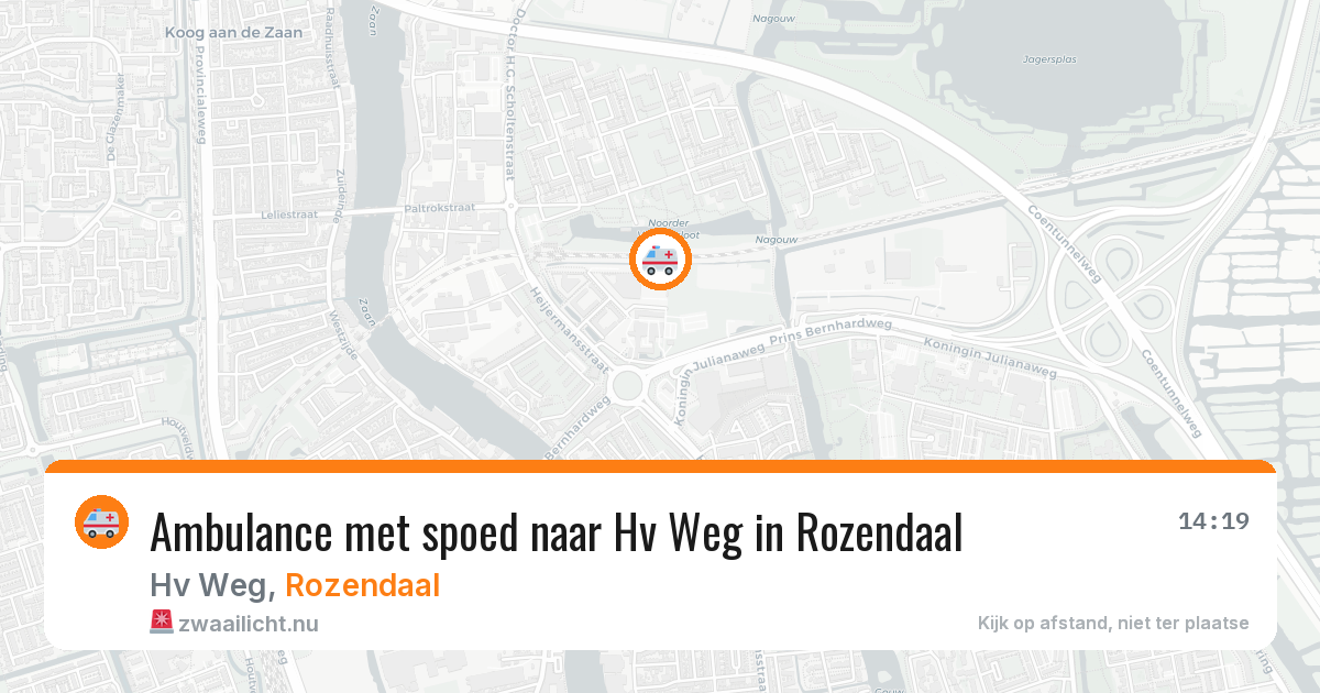 Ambulance met spoed naar Hv Weg in Rozendaal — 7 apr 2026