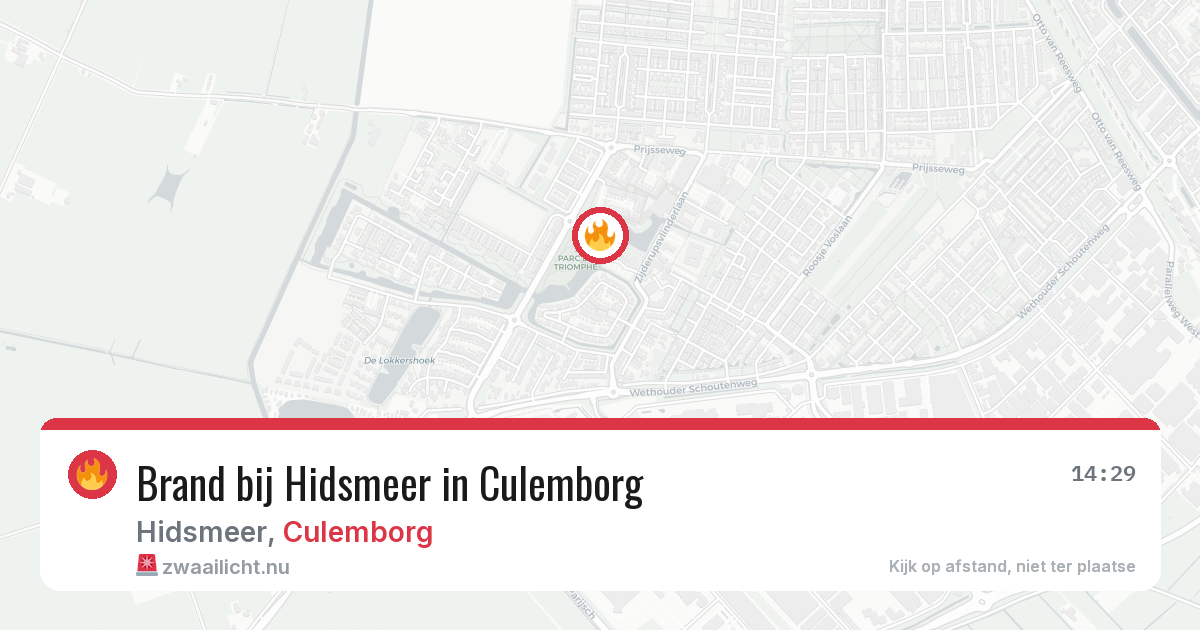 Brand bij Hidsmeer in Culemborg — 25 mrt 2026