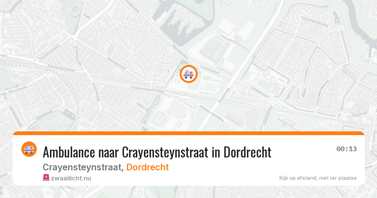 Ambulance naar Crayensteynstraat in Dordrecht — 13 mei 2026