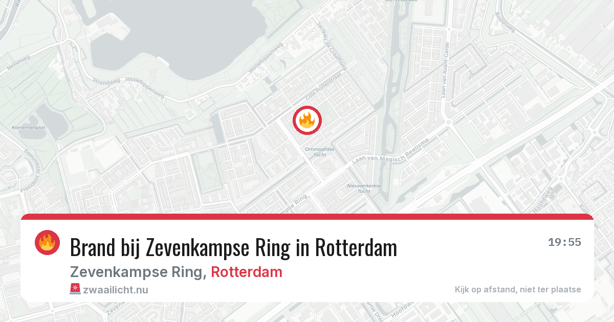 Brand bij Zevenkampse Ring in Rotterdam — 19 mei 2026