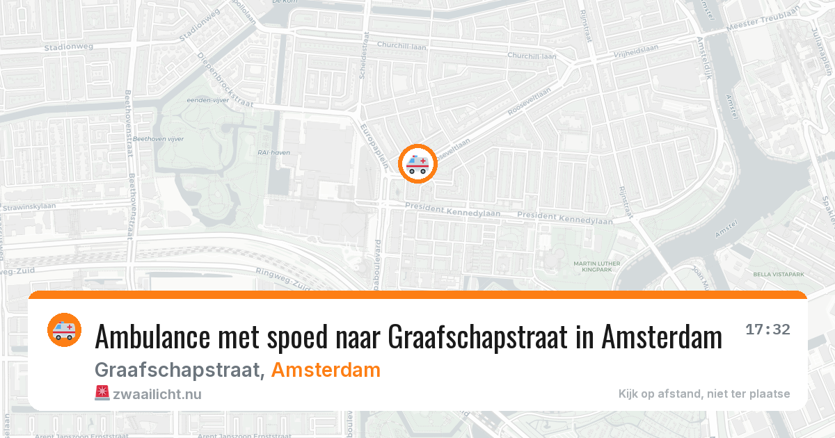 Ambulance met spoed naar Graafschapstraat in Amsterdam — 24 mei 2026
