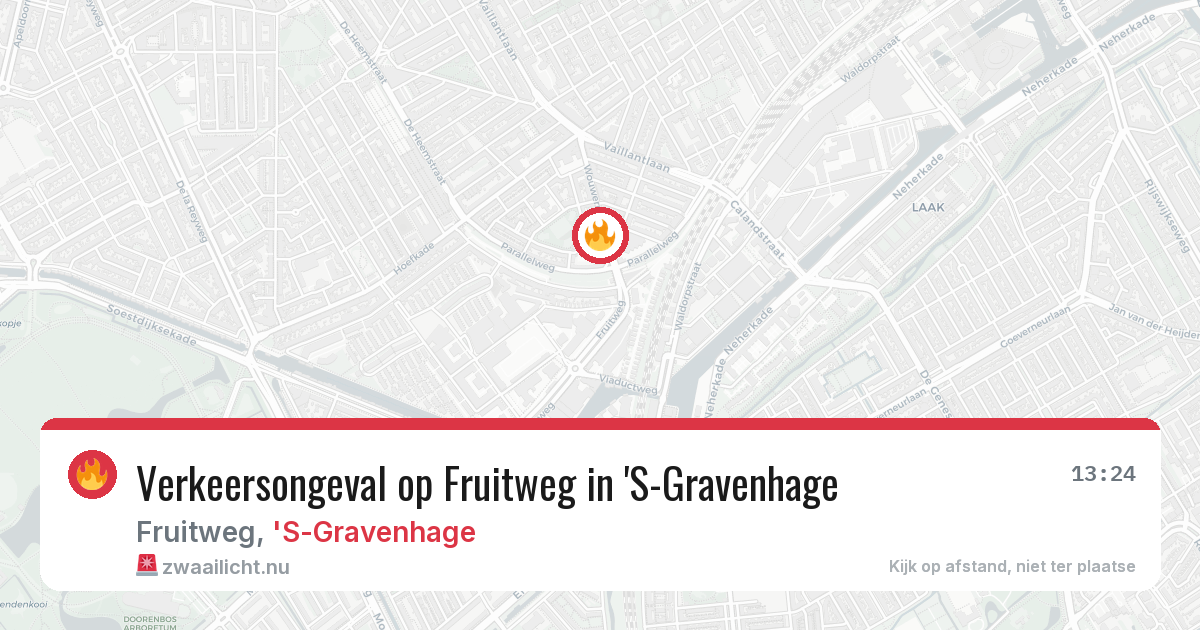 Verkeersongeval op Fruitweg in 'S-Gravenhage — 31 jan 2026