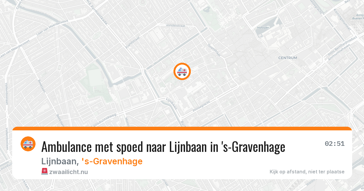 Ambulance met spoed naar Lijnbaan in 's-Gravenhage — 28 mrt 2026