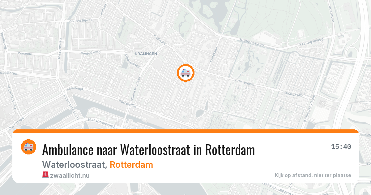 Ambulance naar Waterloostraat in Rotterdam — 25 mei 2026