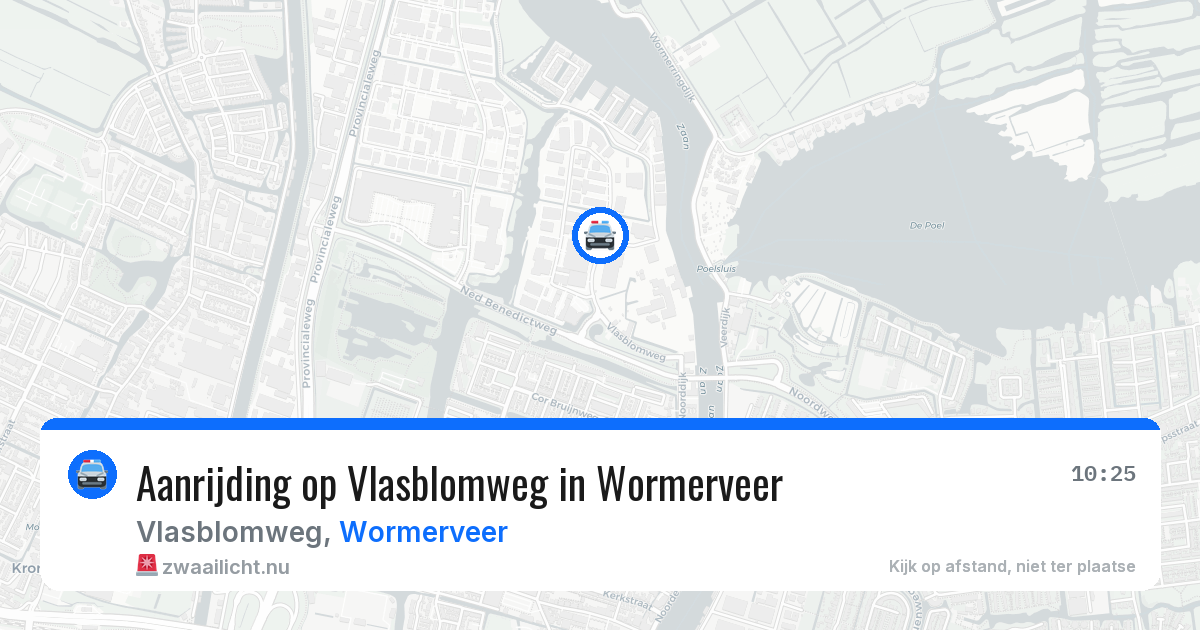 Aanrijding op Vlasblomweg in Wormerveer — 20 jul 2026