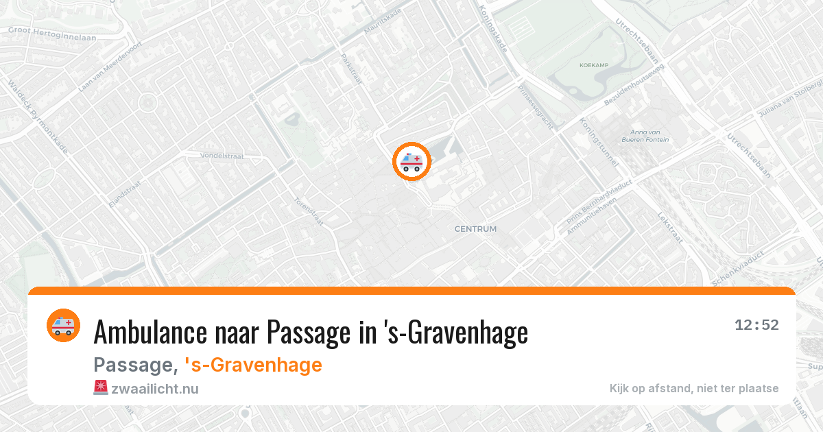 Ambulance naar Passage in 's-Gravenhage — 6 mei 2026