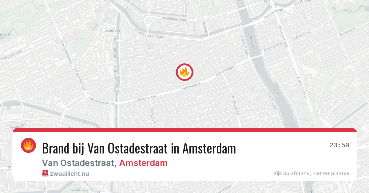 Brand bij Van Ostadestraat in Amsterdam — 14 mei 2026