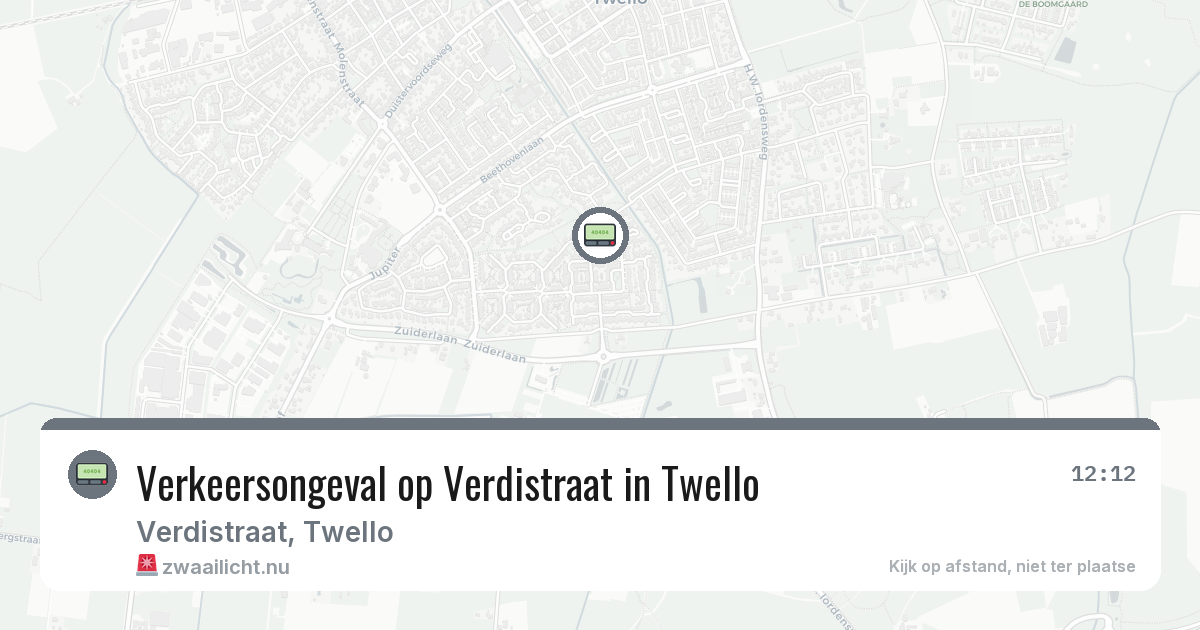 Verkeersongeval op Verdistraat in Twello — 21 jul 2026