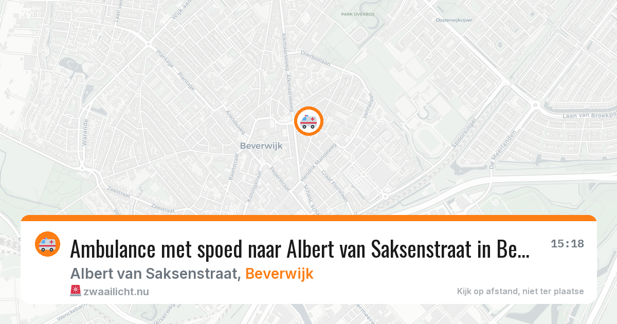 Ambulance met spoed naar Albert van Saksenstraat in Beverwijk — 1 jun 2026