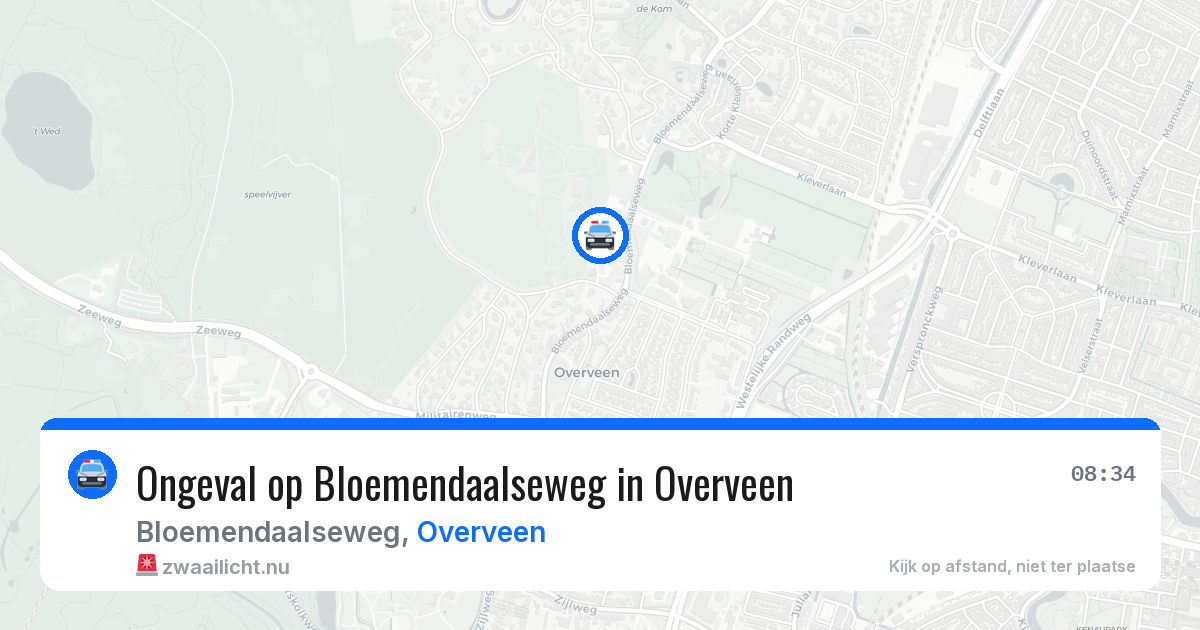Ongeval op Bloemendaalseweg in Overveen — 26 mei 2026