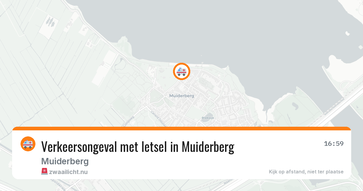 Verkeersongeval met letsel in Muiderberg — 7 jul 2026