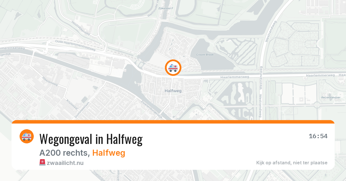 Wegongeval in Halfweg — 14 jul 2026