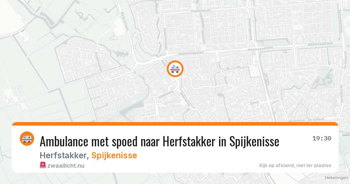 Ambulance met spoed naar Herfstakker in Spijkenisse — 21 jul 2026