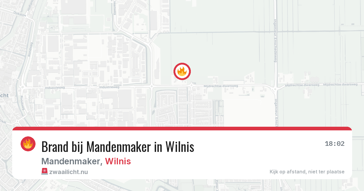 Brand bij Mandenmaker in Wilnis — 16 feb 2026