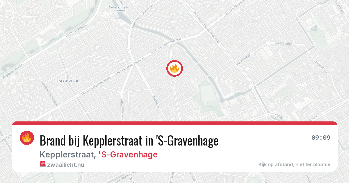 Brand bij Kepplerstraat in 'S-Gravenhage — 1 jun 2026