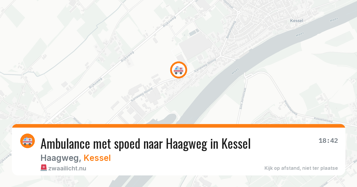 Ambulance met spoed naar Haagweg in Kessel — 14 jul 2026