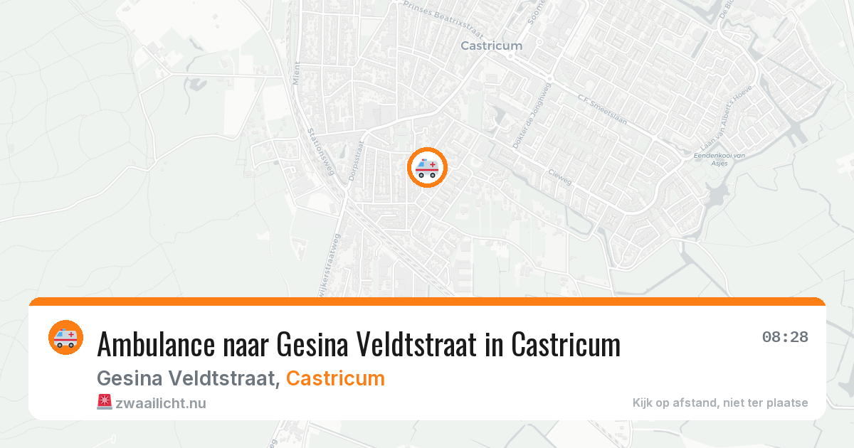 Ambulance naar Gesina Veldtstraat in Castricum — 16 mei 2026