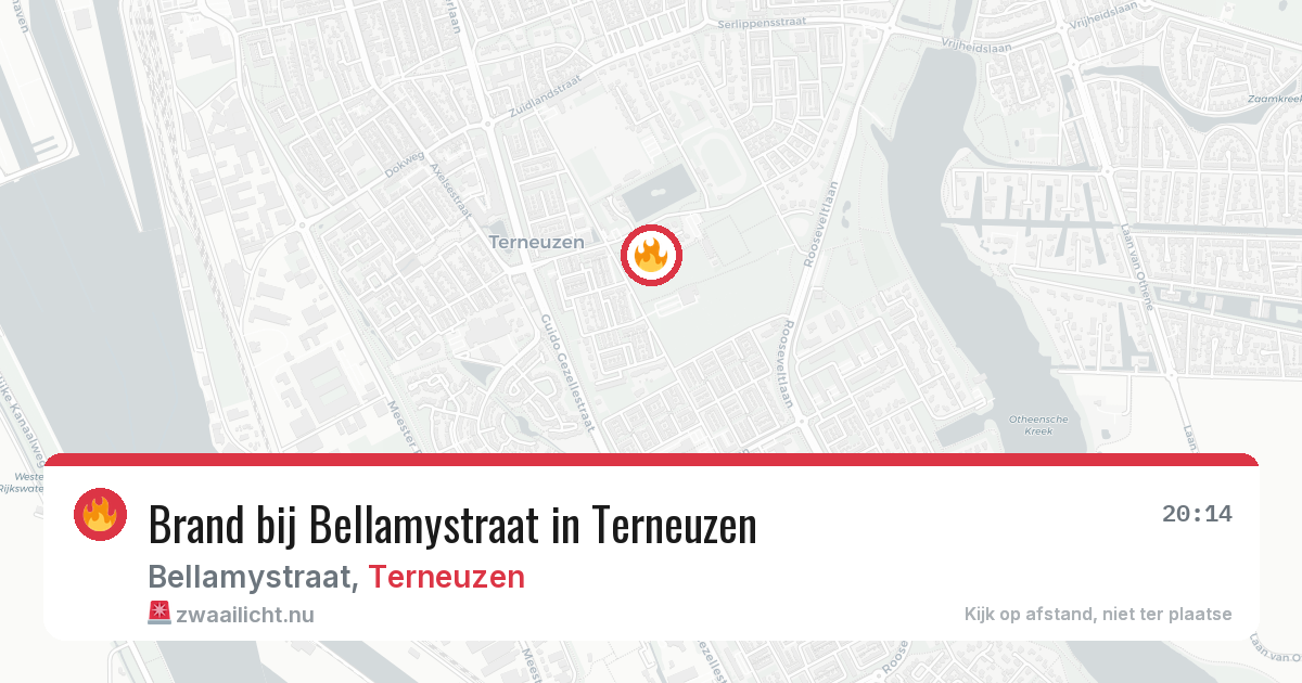 Brand bij Bellamystraat in Terneuzen — 10 mrt 2026