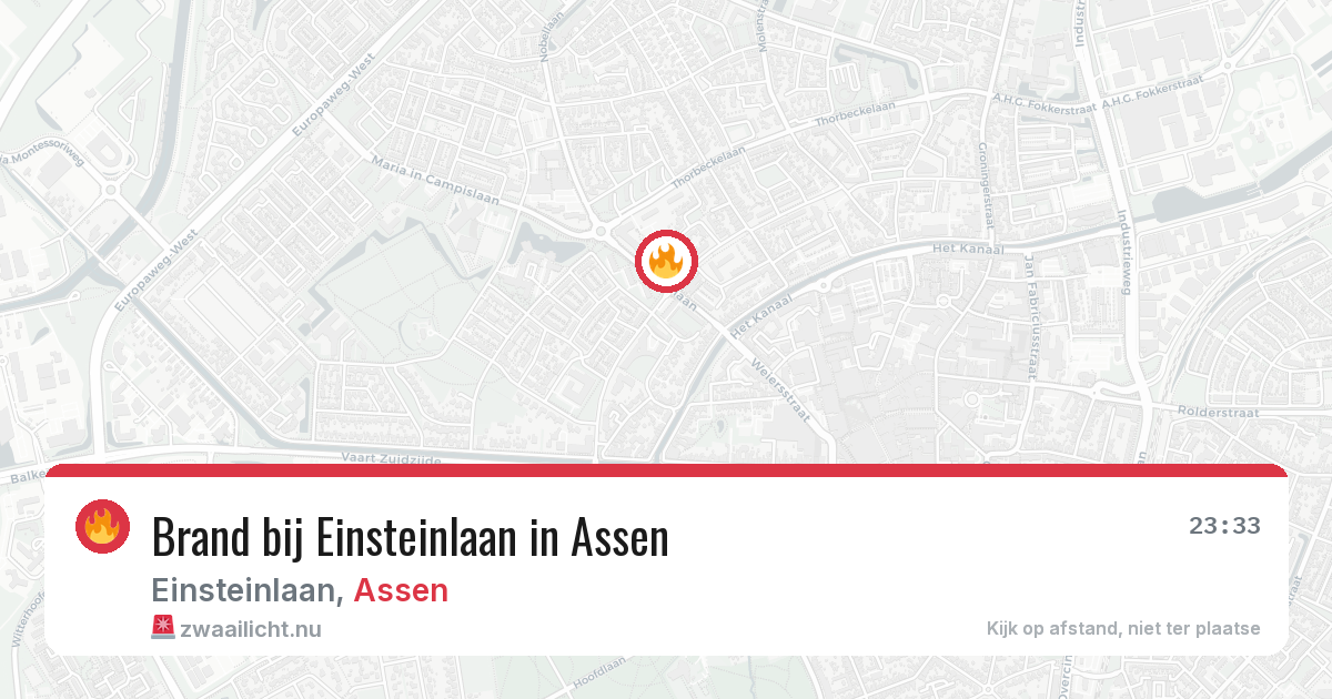 Brand bij Einsteinlaan in Assen — 17 mei 2026