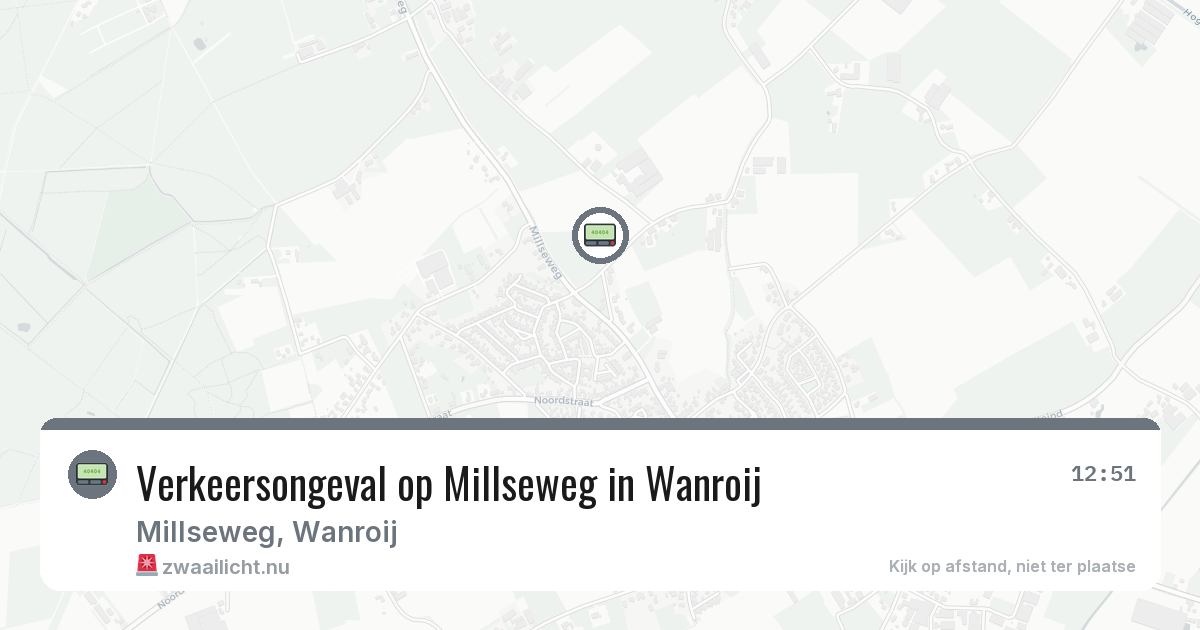 Verkeersongeval op Millseweg in Wanroij — 10 mrt 2026