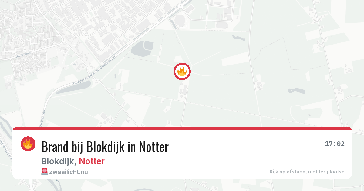 Brand bij Blokdijk in Notter — 19 mei 2026