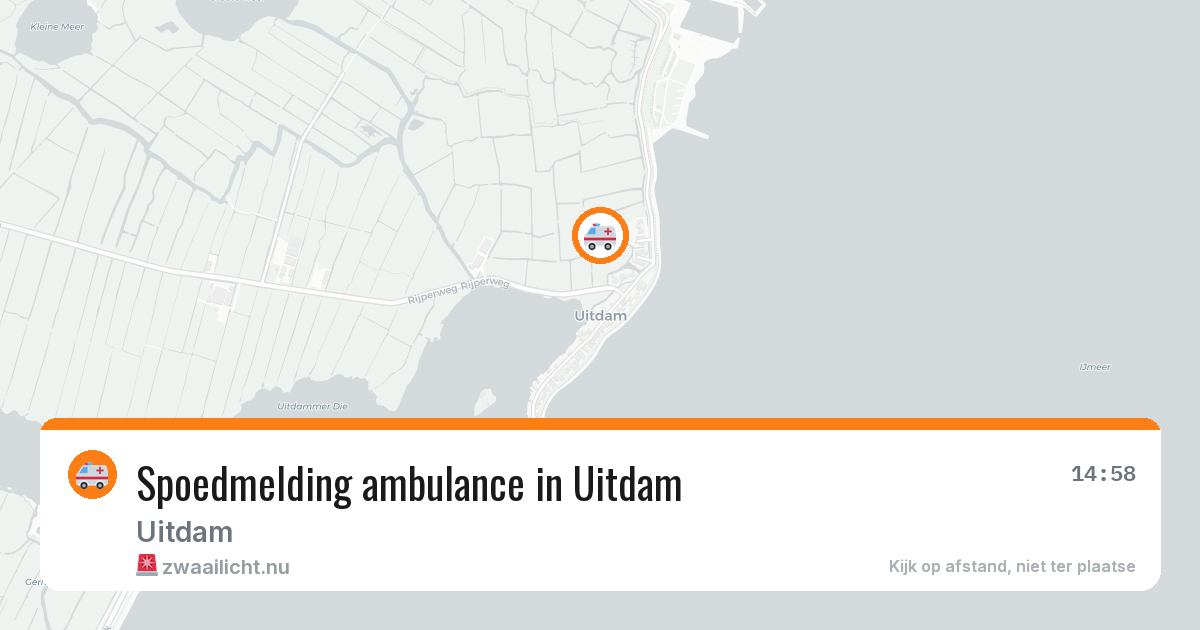 Spoedmelding ambulance in Uitdam — 25 apr 2026
