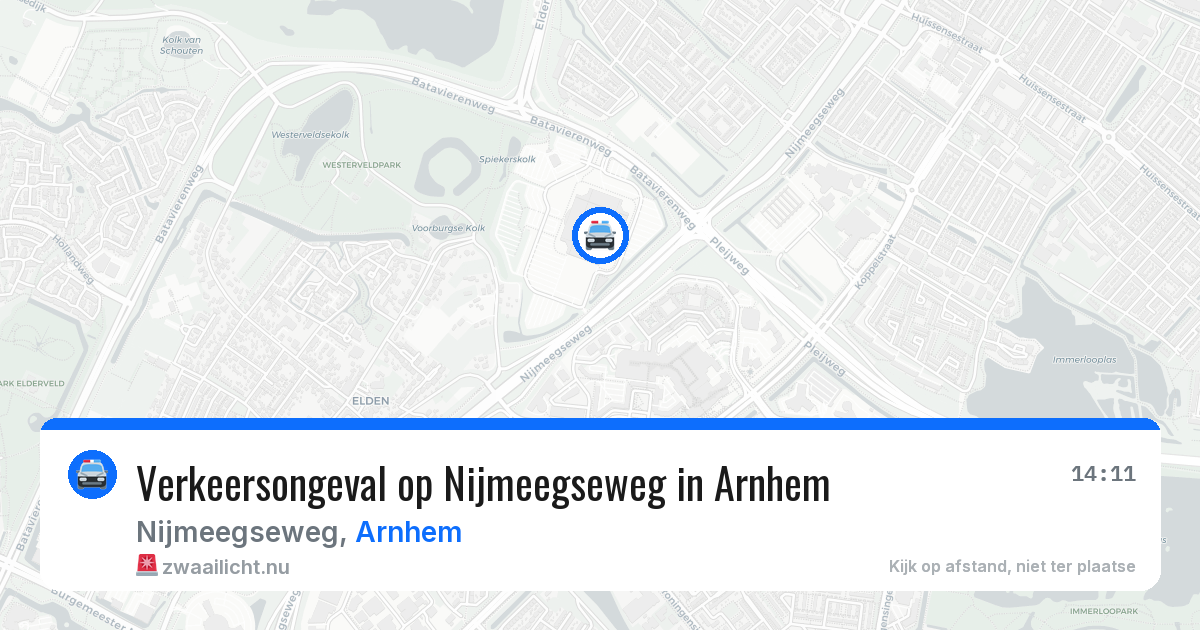 Verkeersongeval op Nijmeegseweg in Arnhem — 25 mei 2026