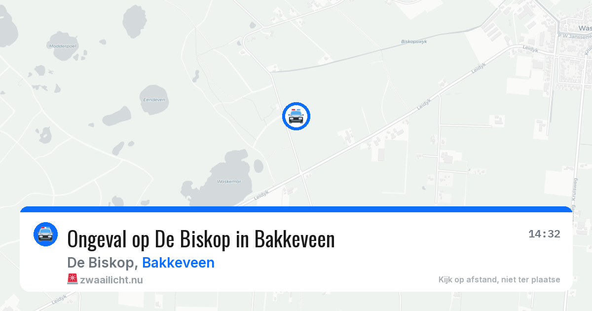 Ongeval op De Biskop in Bakkeveen — 9 jul 2026