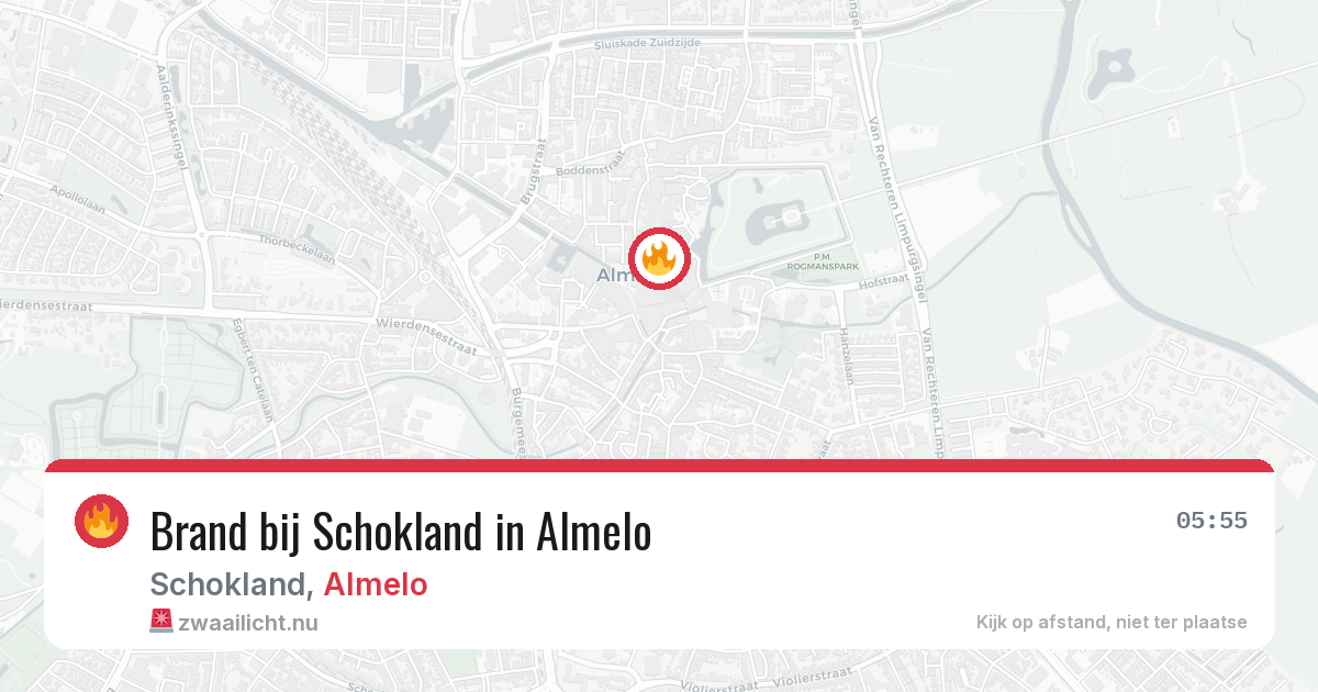 Brand bij Schokland in Almelo — 7 apr 2026