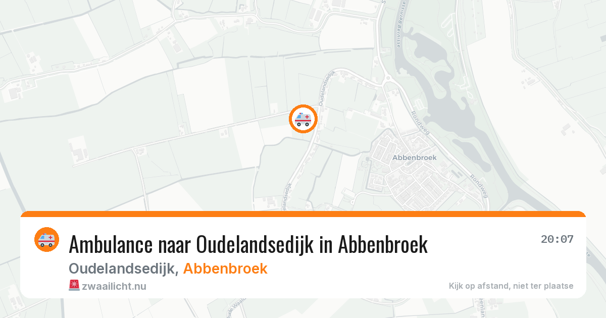 Ambulance naar Oudelandsedijk in Abbenbroek — 13 jul 2026