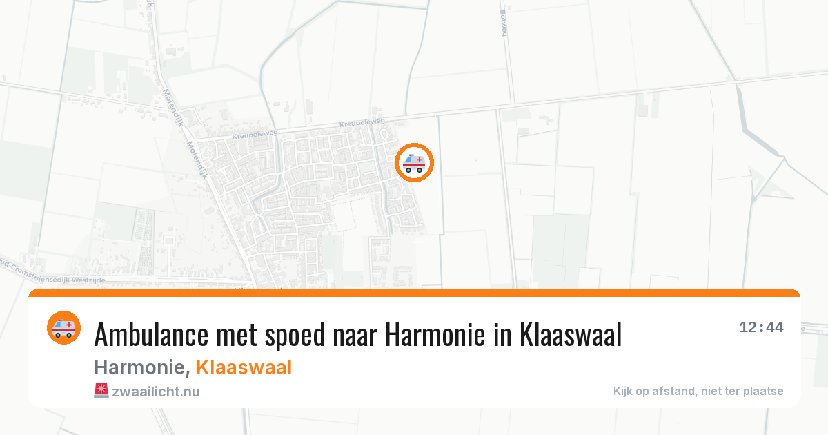 Ambulance met spoed naar Harmonie in Klaaswaal — 31 mrt 2026
