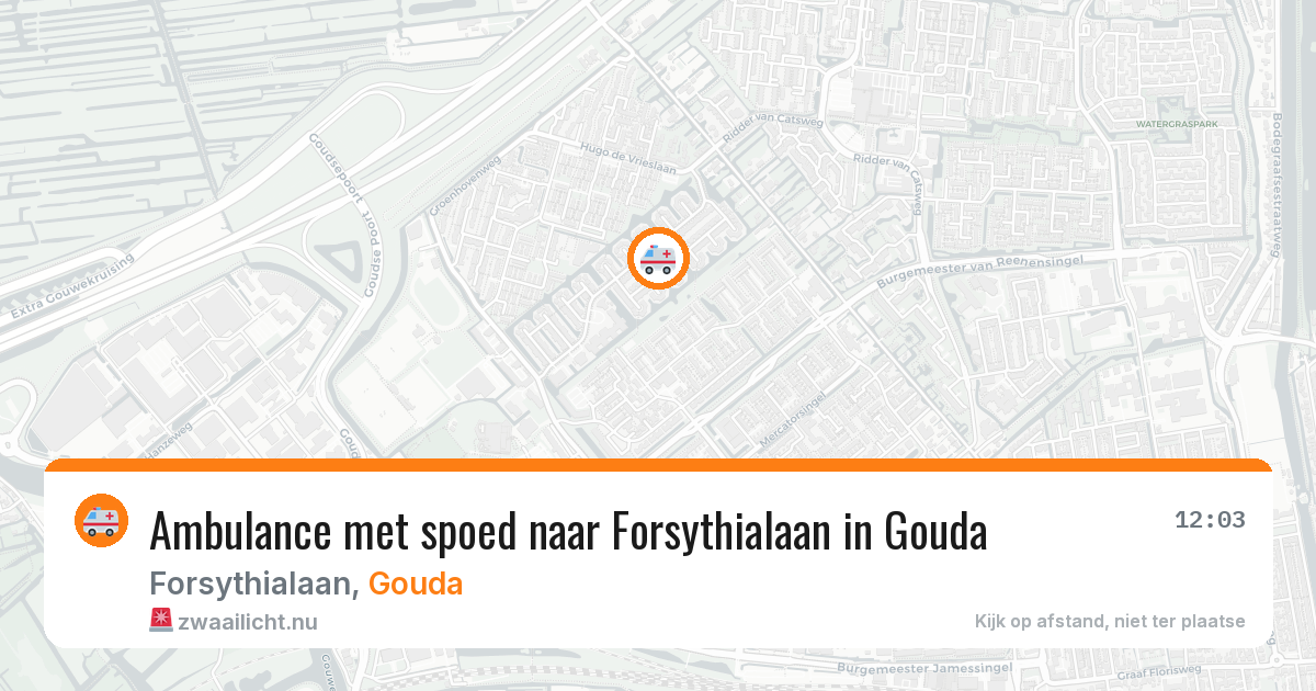 Ambulance met spoed naar Forsythialaan in Gouda — 20 mrt 2026