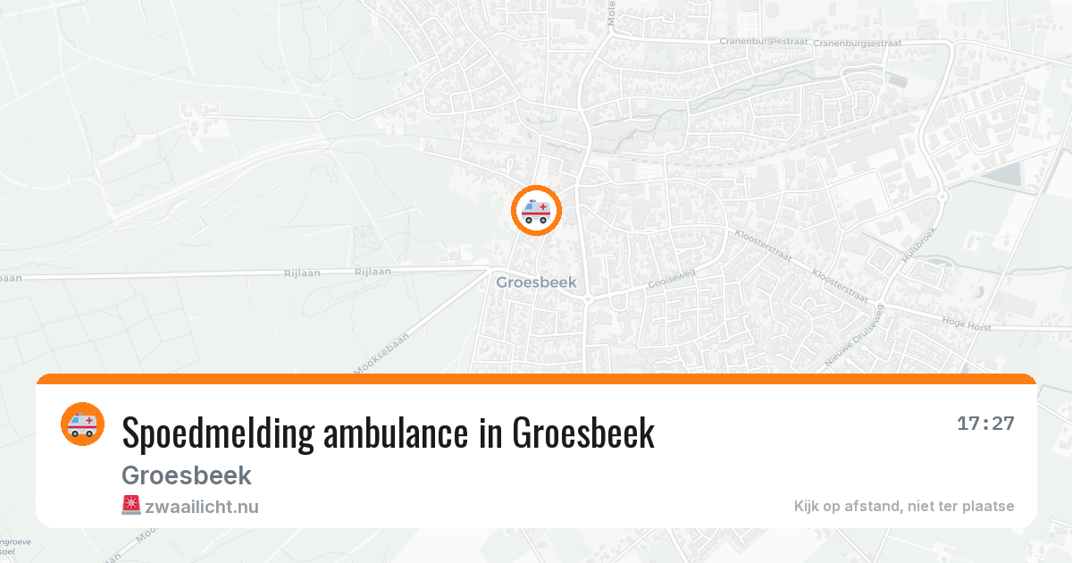 Spoedmelding ambulance in Groesbeek — 9 apr 2026