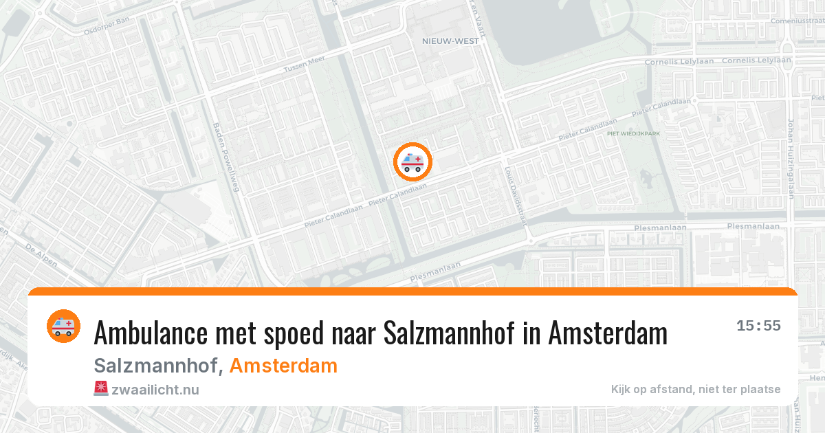 Ambulance met spoed naar Salzmannhof in Amsterdam — 16 mrt 2026