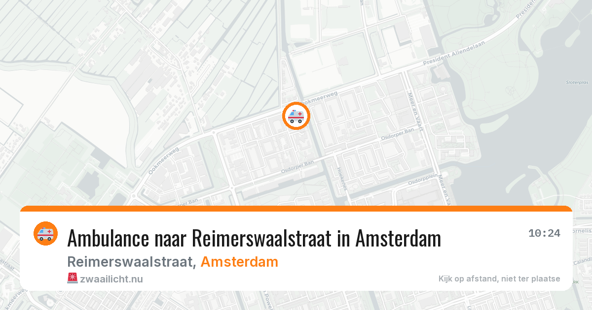 Ambulance naar Reimerswaalstraat in Amsterdam — 20 jul 2026
