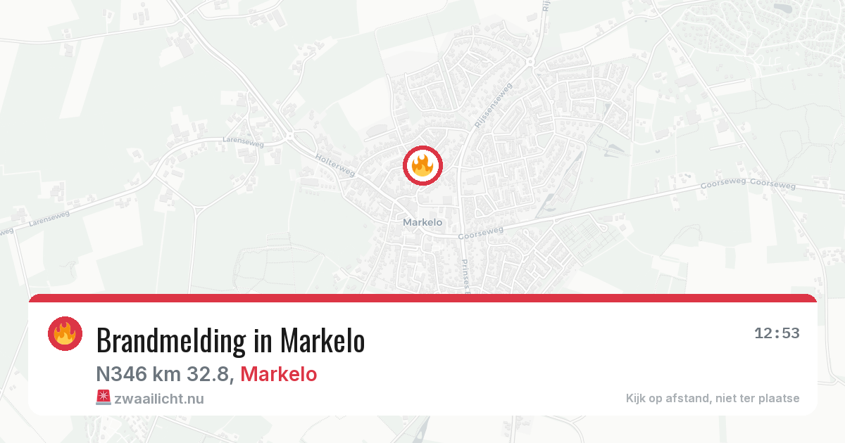 Brandmelding in Markelo — 15 jul 2026