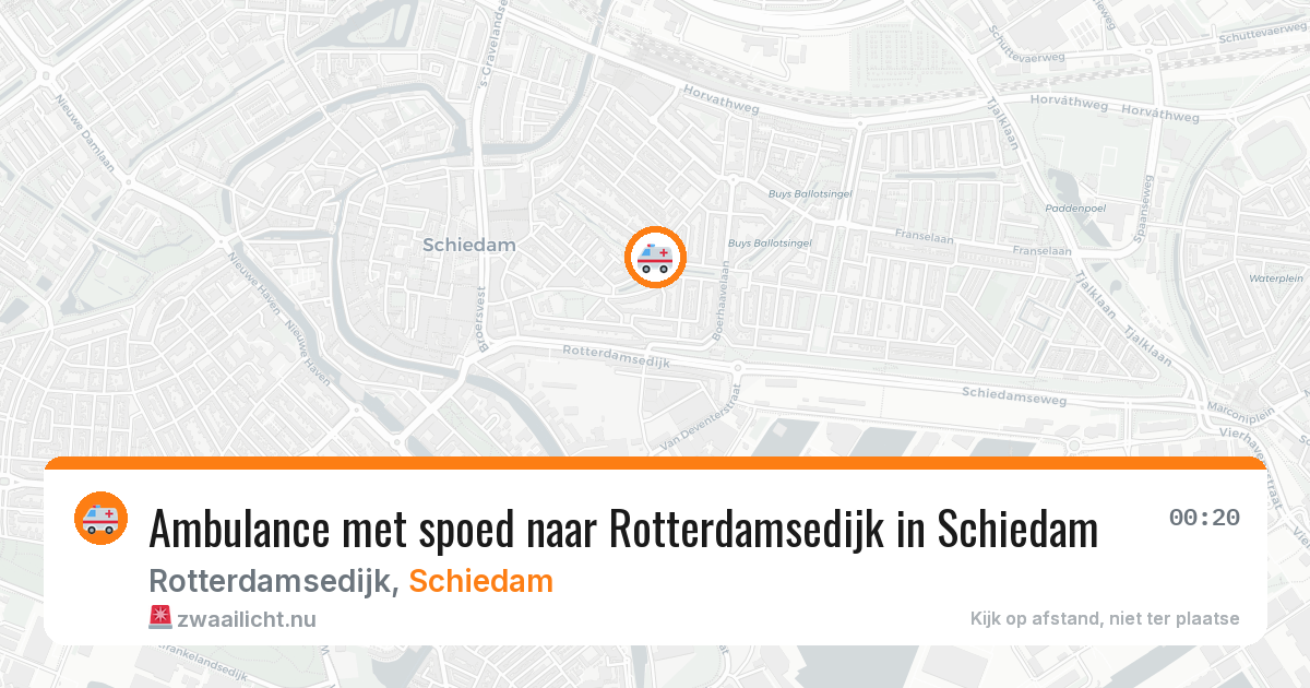 Ambulance met spoed naar Rotterdamsedijk in Schiedam — 31 mei 2026
