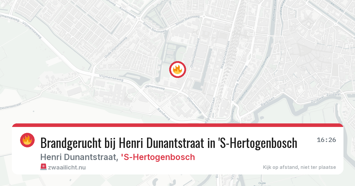 Brandgerucht bij Henri Dunantstraat in 'S-Hertogenbosch — 24 mrt 2026