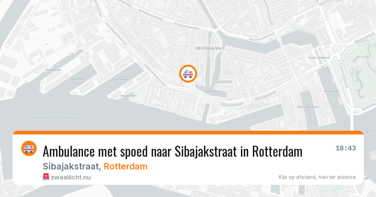 Ambulance met spoed naar Sibajakstraat in Rotterdam — 21 mrt 2026