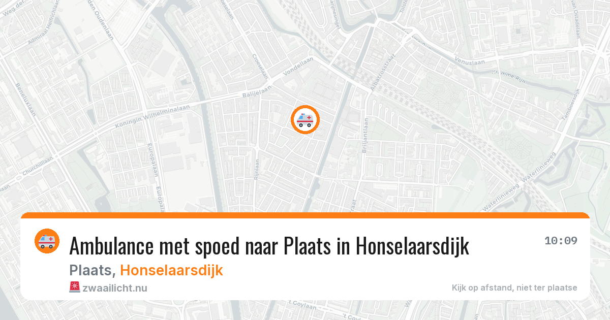 Ambulance met spoed naar Plaats in Honselaarsdijk — 28 mrt 2026